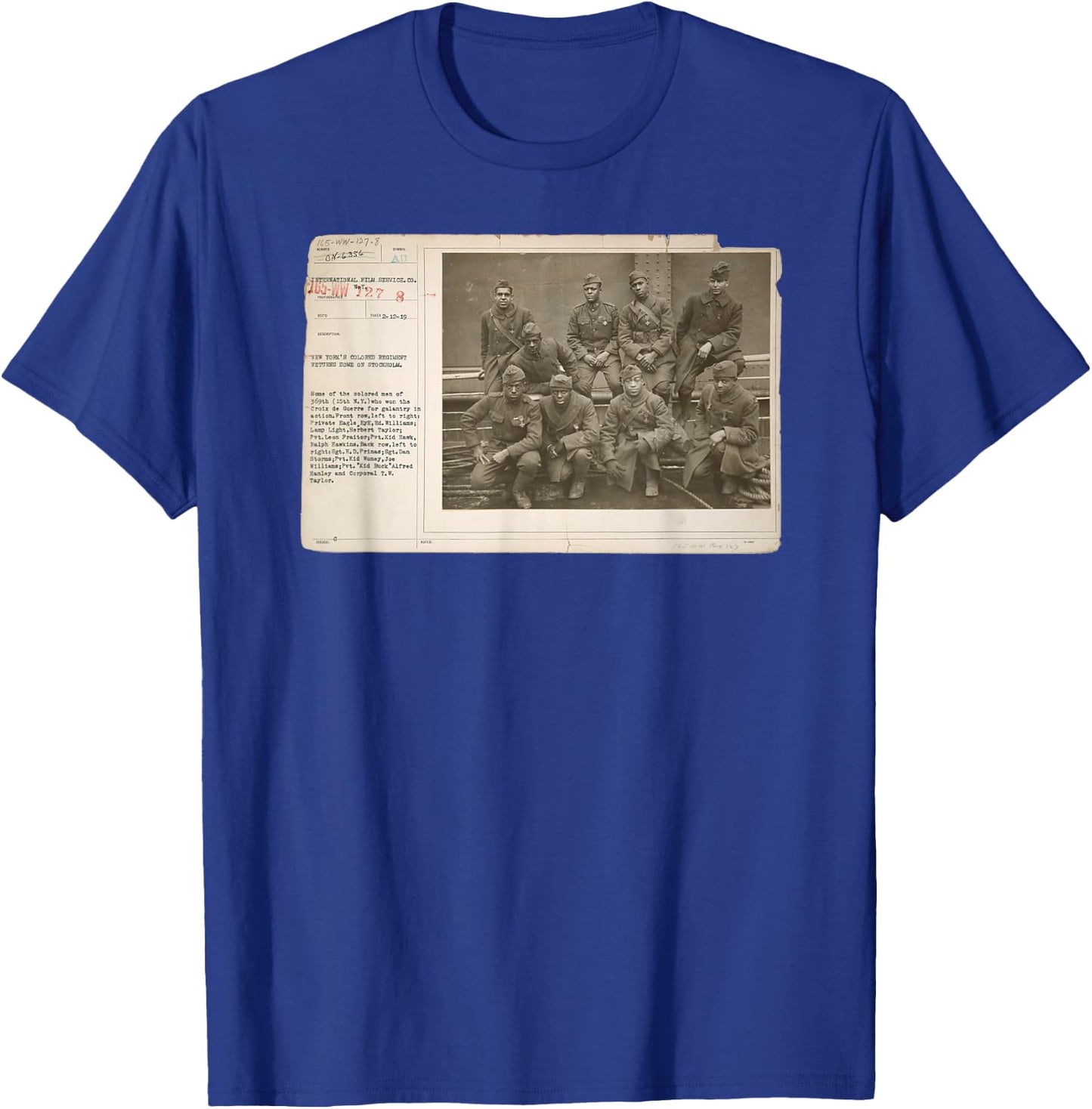 Black History Harlem Hellfighters T-Shirt - T-Shirt | Royal