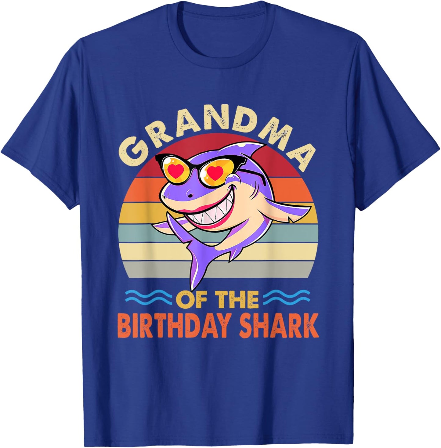 Grandma of the Shark Birthday Matching Family T-Shirt - T-Shirt | Royal