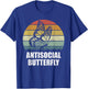 Retro Antisocial Butterfly Shirt Funny Gifts For Introverts T-Shirt - T-Shirt | Royal