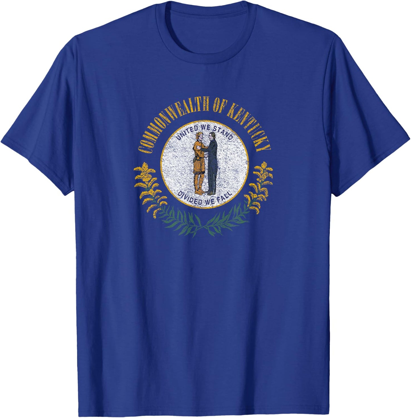 State of Kentucky Flag -- the Bluegrass State T-Shirt - T-Shirt | Royal