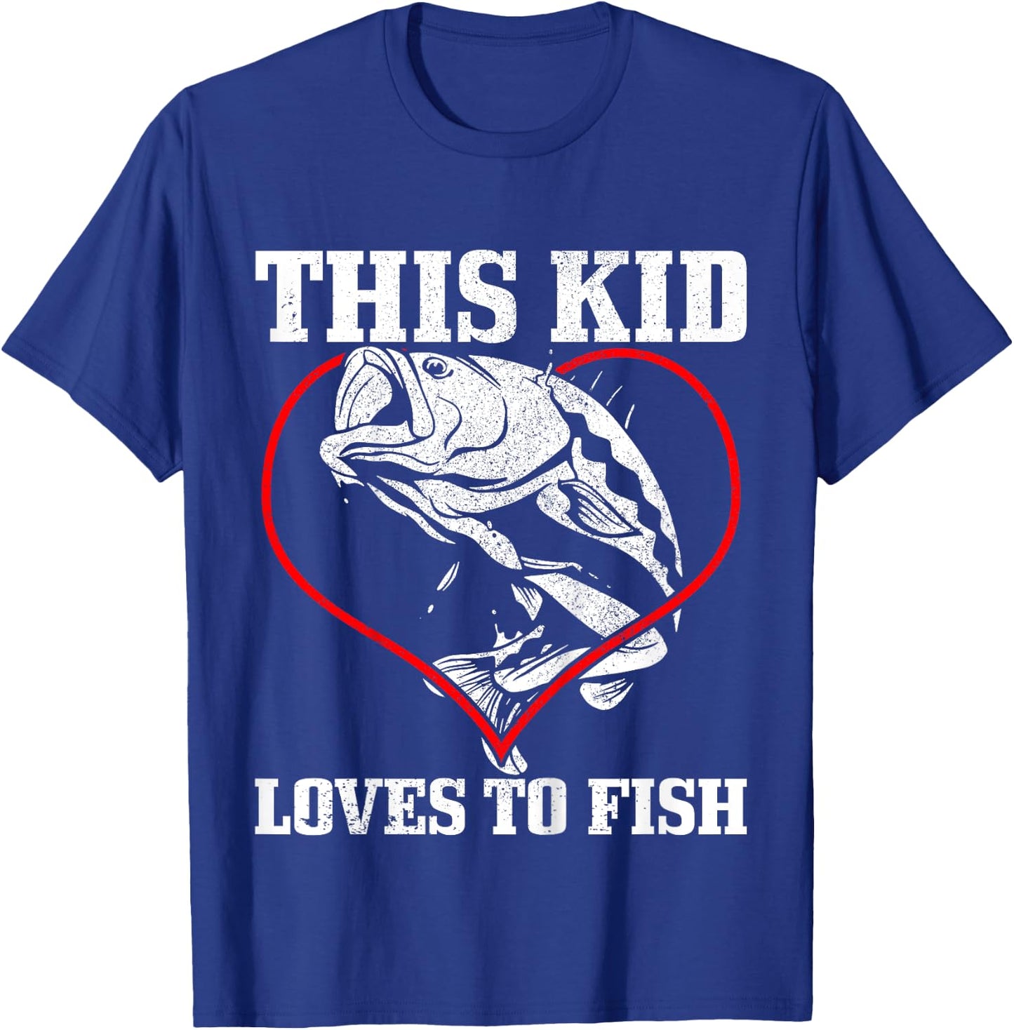 This Kid Loves To Fish Bass Fishing Fisherman T-Shirt - T-Shirt | Royal
