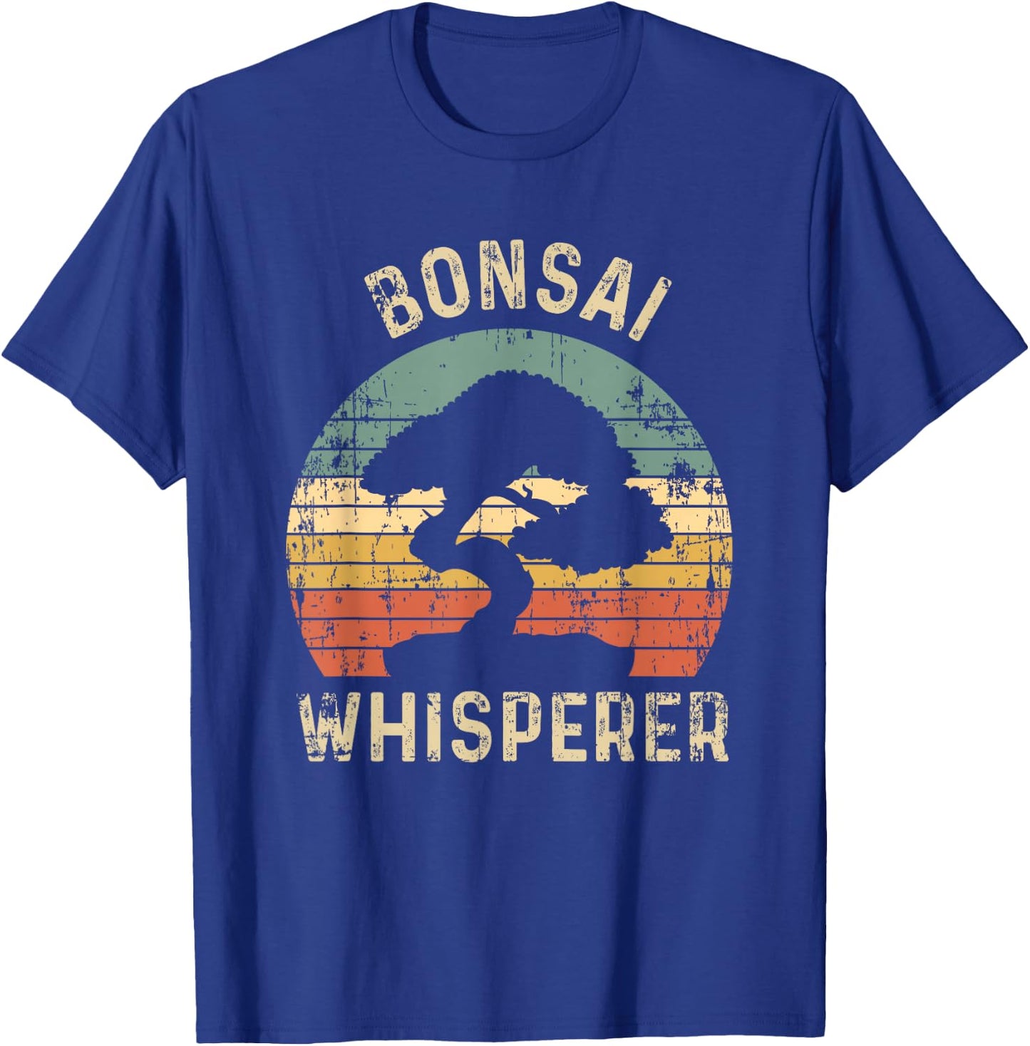 Bonsai Tree Whisperer Japanese Gardener Sunset Funny Gift T-Shirt - T-Shirt | Royal