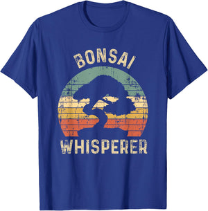 Bonsai Tree Whisperer Japanese Gardener Sunset Funny Gift T-Shirt - T-Shirt | Royal