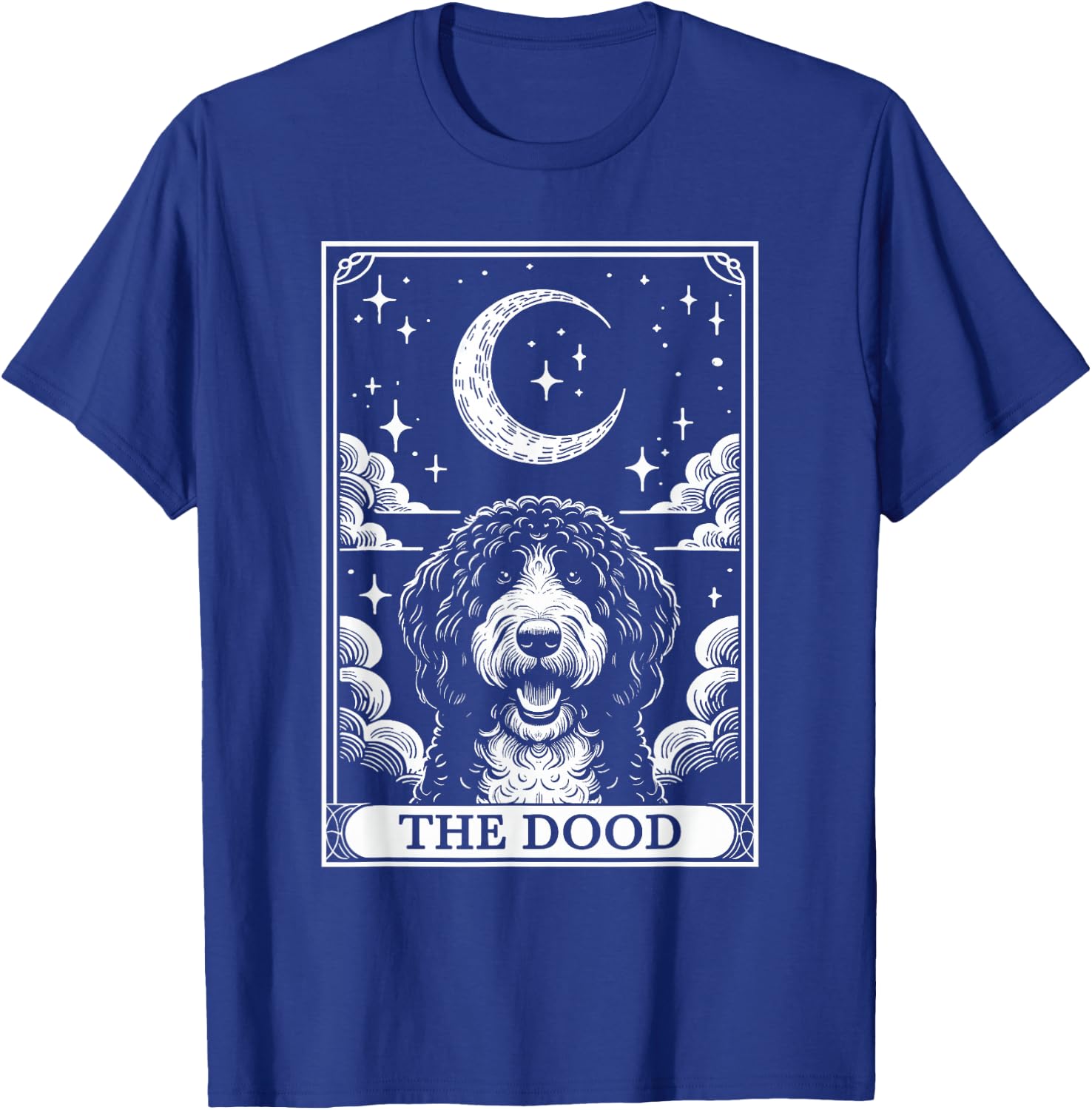 Tarot Card Vintage Crescent Moon Bernedoodle Dog Mom T-Shirt - T-Shirt | Royal