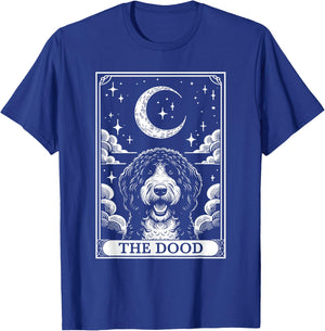 Tarot Card Vintage Crescent Moon Bernedoodle Dog Mom T-Shirt - T-Shirt | Royal