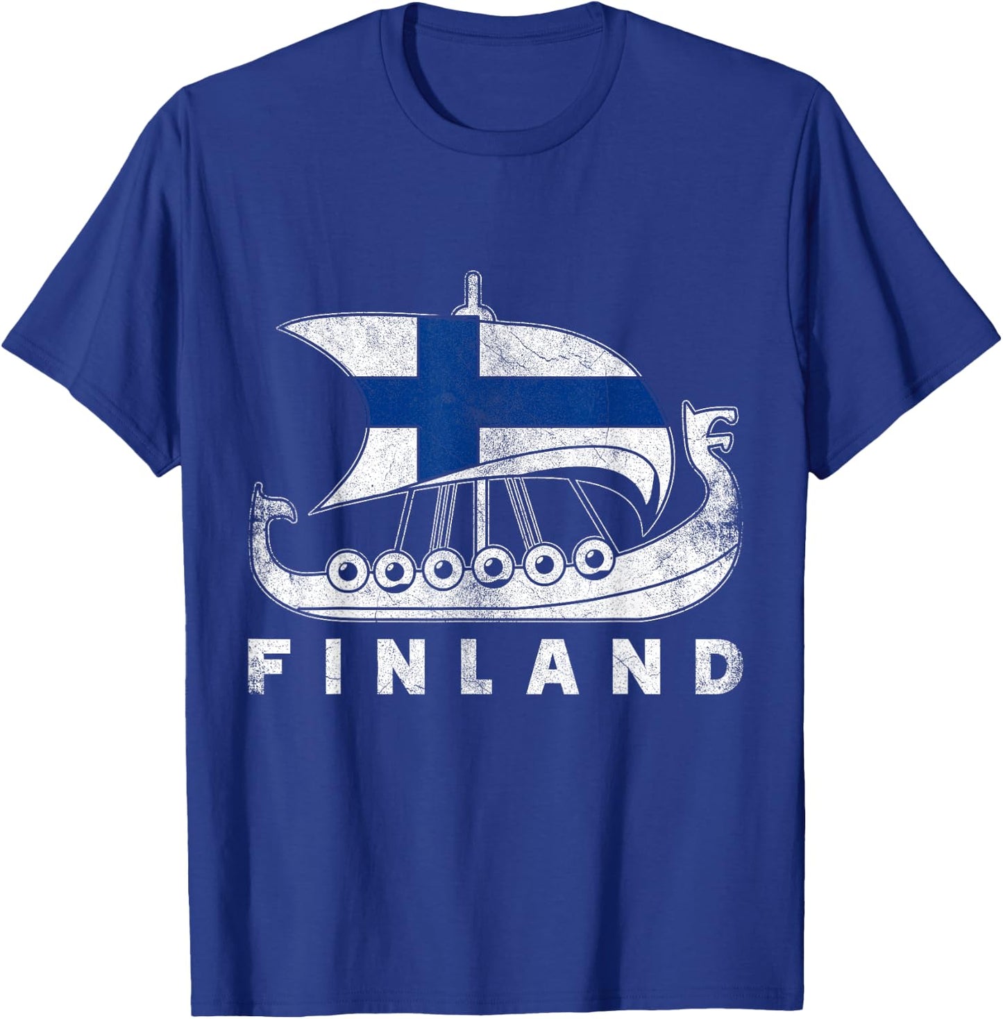 Finnish & Gifts -Adults Black Cotton Viking Themed T-Shirt - T-Shirt | Royal