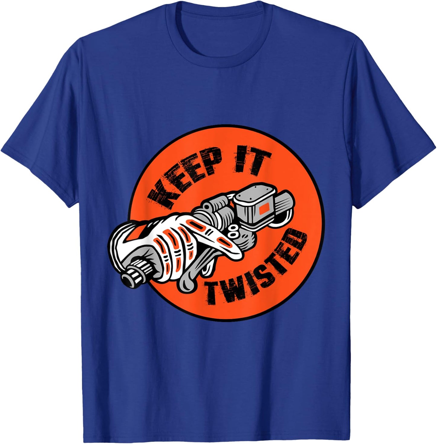 Motorcycle Biker Keep It Twisted Funny & Vintage T-Shirt - T-Shirt | Royal
