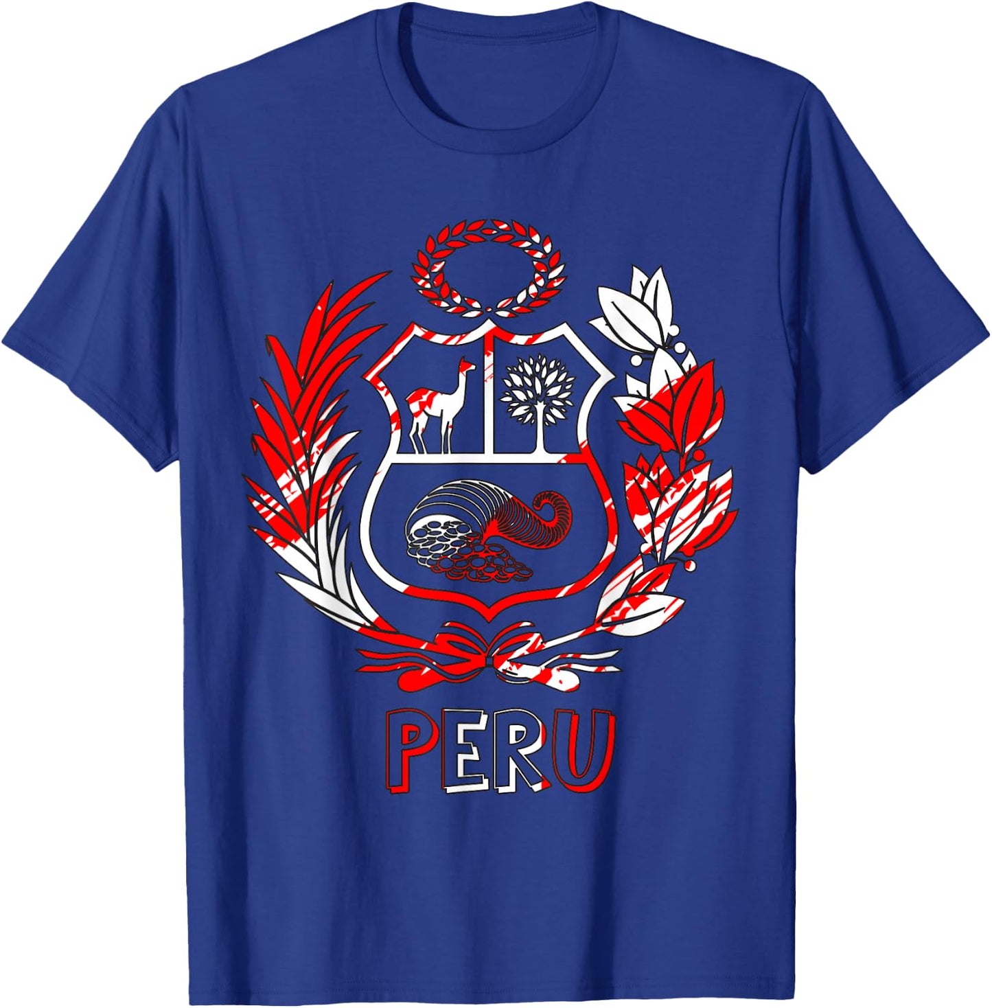 Peru Rojo-Blanco - Peru Design Shirt - t Shirt Peru T-Shirt - T-Shirt | Royal