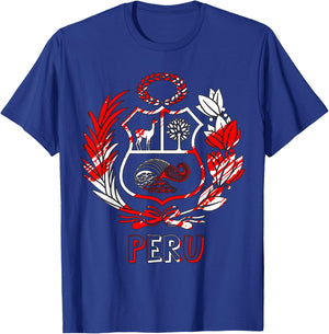 Peru Rojo-Blanco - Peru Design Shirt - t Shirt Peru T-Shirt - T-Shirt | Royal