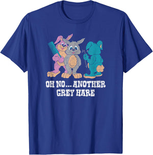 OH NO ANOTHER GREY HARE - retro vintage hair aging pun funny T-Shirt - T-Shirt | Royal
