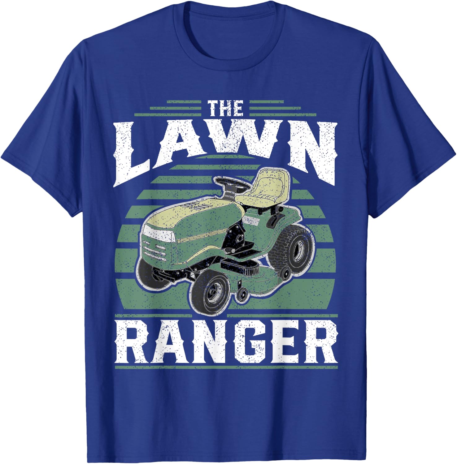 The Lawn Ranger Funny Riding Mower Retro Mowing Gift Dad T-Shirt - T-Shirt | Royal