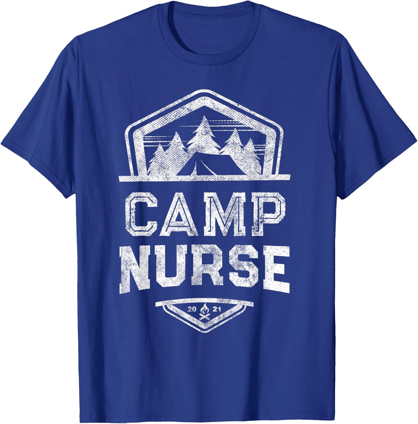 Vintage CAMP NURSE Medical Staff 2021 Campground T-Shirt - T-Shirt | Royal