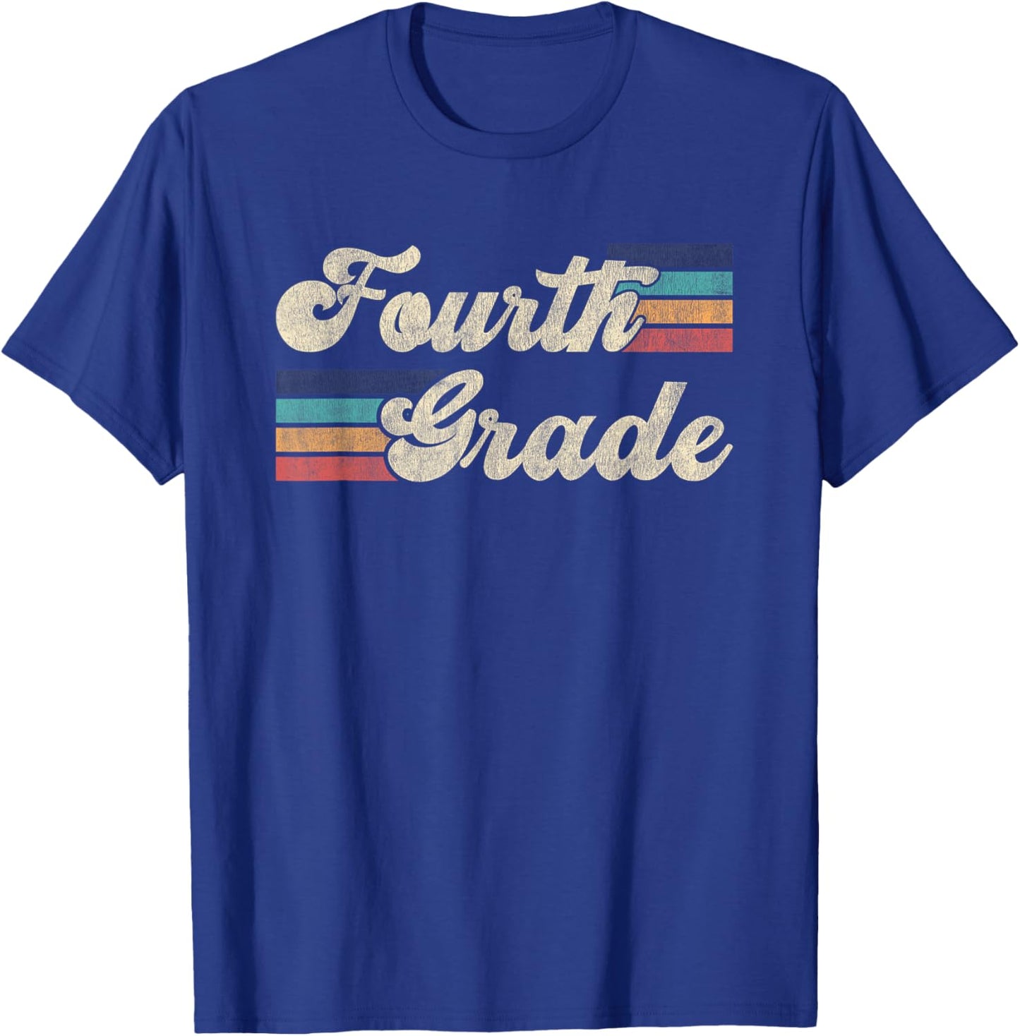Retro Fourth Grade Shirt First Day Of School Teacher T-Shirt - T-Shirt | Royal