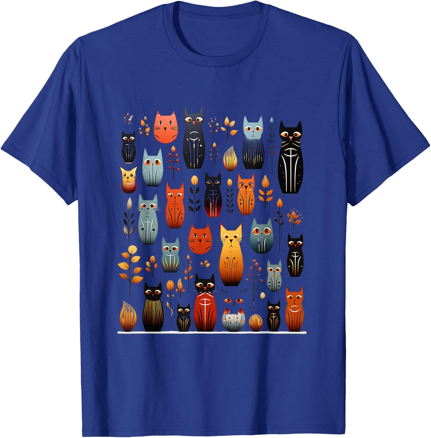 Stylized Vintage Kitten Art Lover Classic Cute Cat Women Kids T-Shirt - T-Shirt | Royal