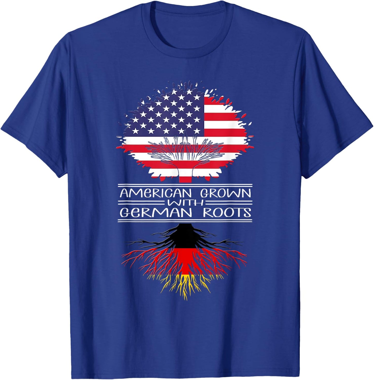 American Grown With German Roots Germany Us German American T-Shirt - T-Shirt | Royal