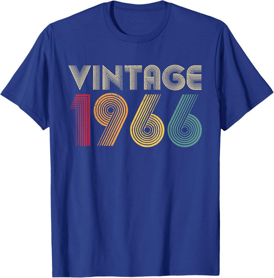 Vintage 1966 59th Birthday Gift Retro 59 Years Old T-Shirt - T-Shirt | Royal