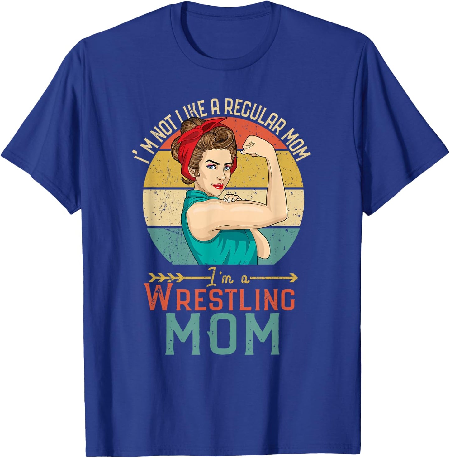 Family GND I'm Not Like A Regular Mom I'm A Cool Mom Wrestling T-Shirt - T-Shirt | Royal