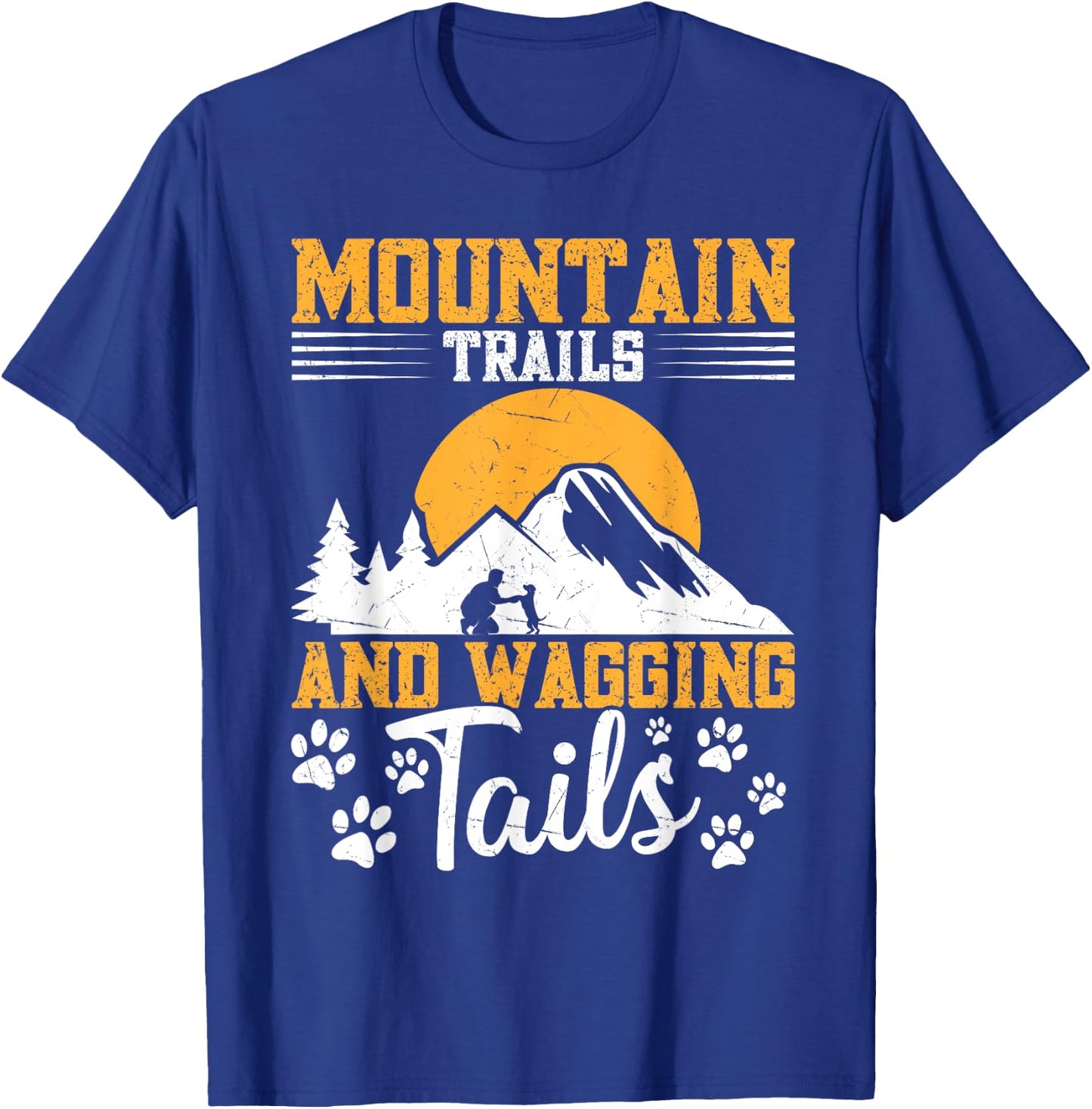 Hiking Accessories Dog Owner Mountain Climber Dog Hiker T-Shirt - T-Shirt | Royal