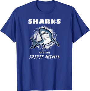 Sharks Are My Spirit Animal T-Shirt - T-Shirt | Royal