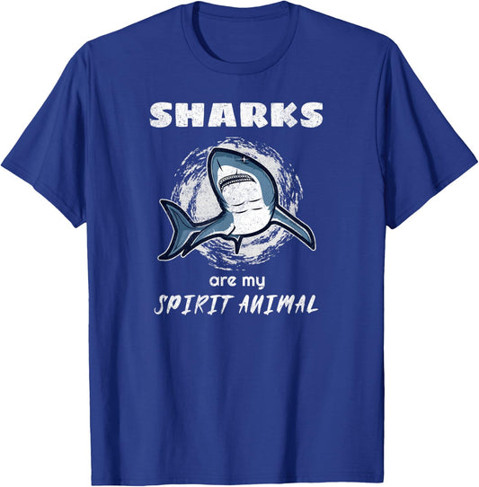 Sharks Are My Spirit Animal T-Shirt - T-Shirt | Royal
