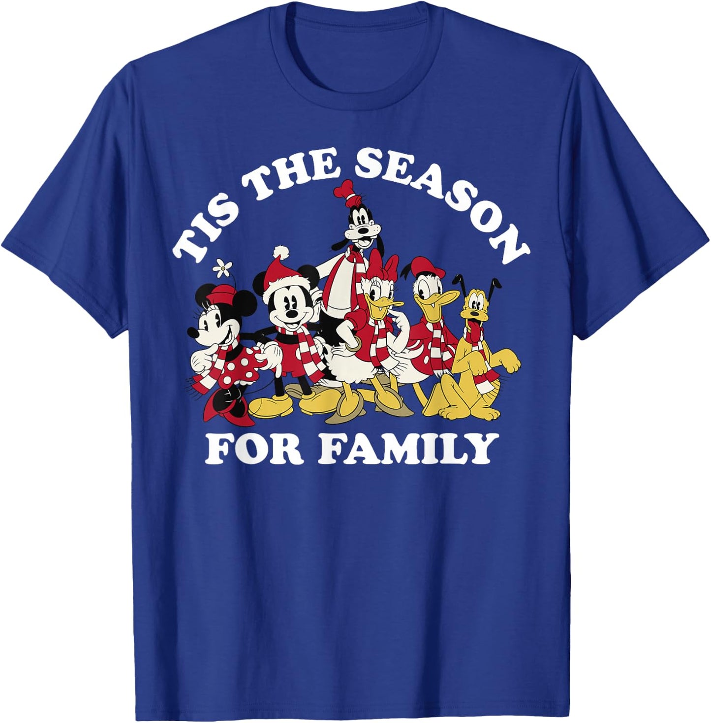 Disney Mickey and Friends Christmas Season for Family T-Shirt - T-Shirt | Royal
