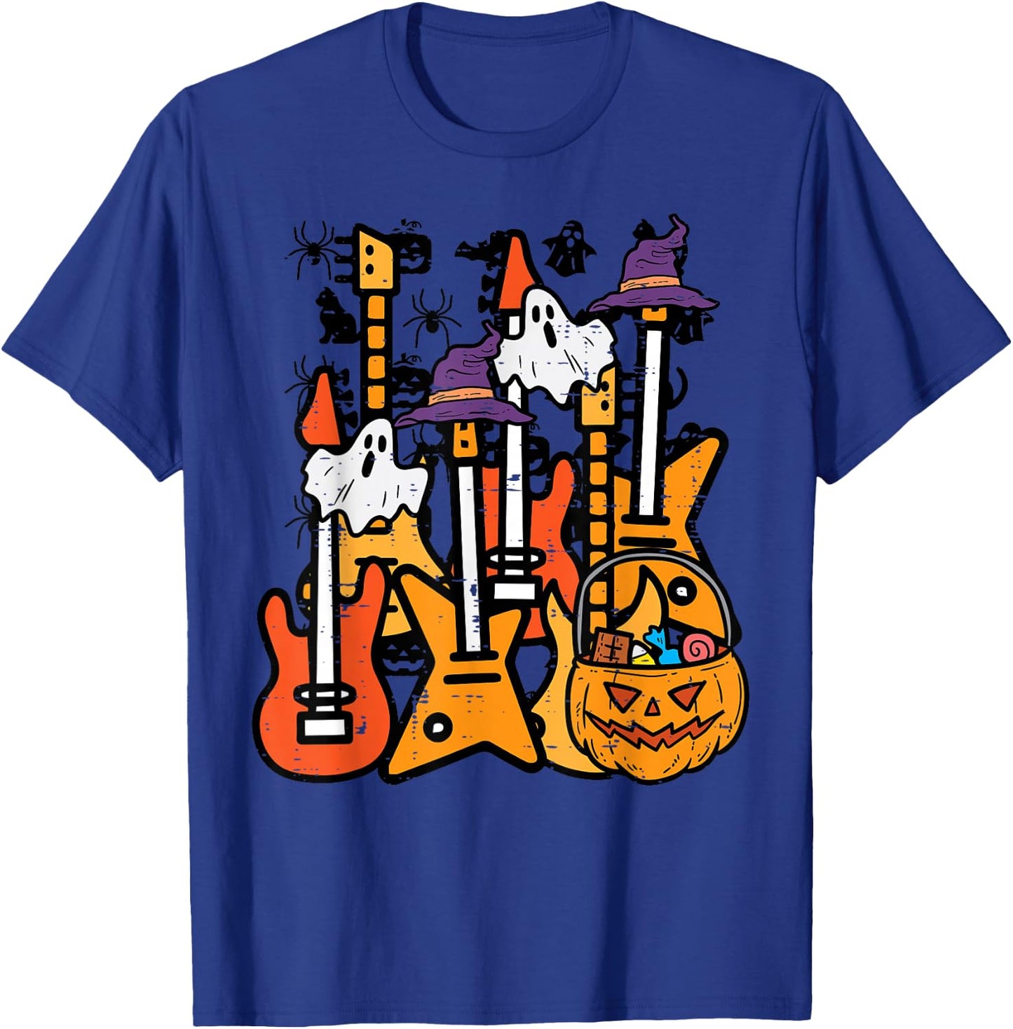 Halloween Rocker Guitars Rock Costume Men Boys Kids Youth T-Shirt - T-Shirt | Royal