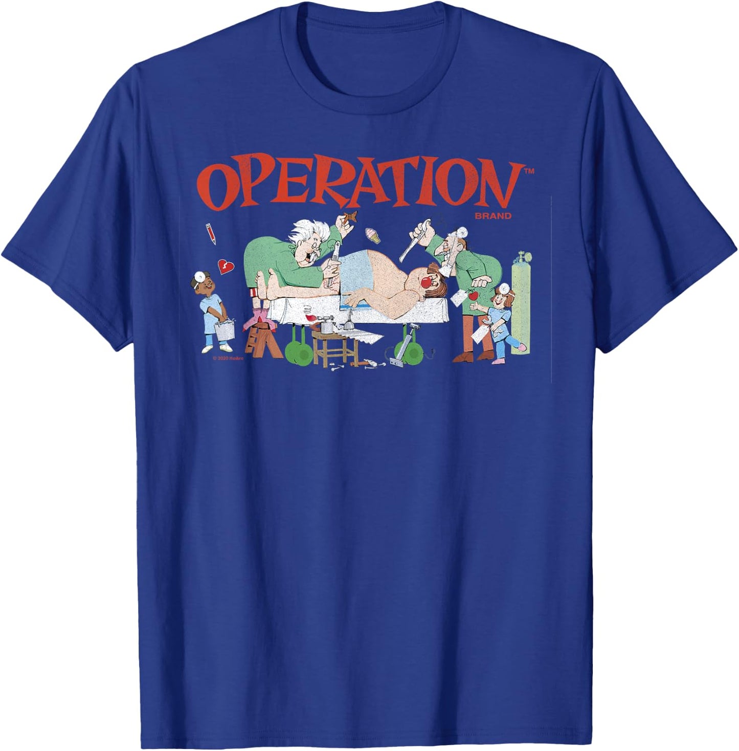 Operation Surgeon Scene Retro Board Game Logo T-Shirt - T-Shirt | Royal