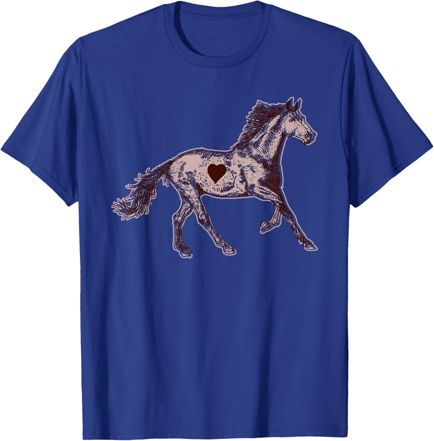 Girl Horse Riding Loves Horses Riding Girl Farm Rider Animal T-Shirt - T-Shirt | Royal
