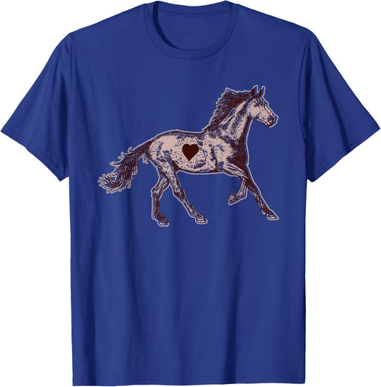 Girl Horse Riding Loves Horses Riding Girl Farm Rider Animal T-Shirt - T-Shirt | Royal