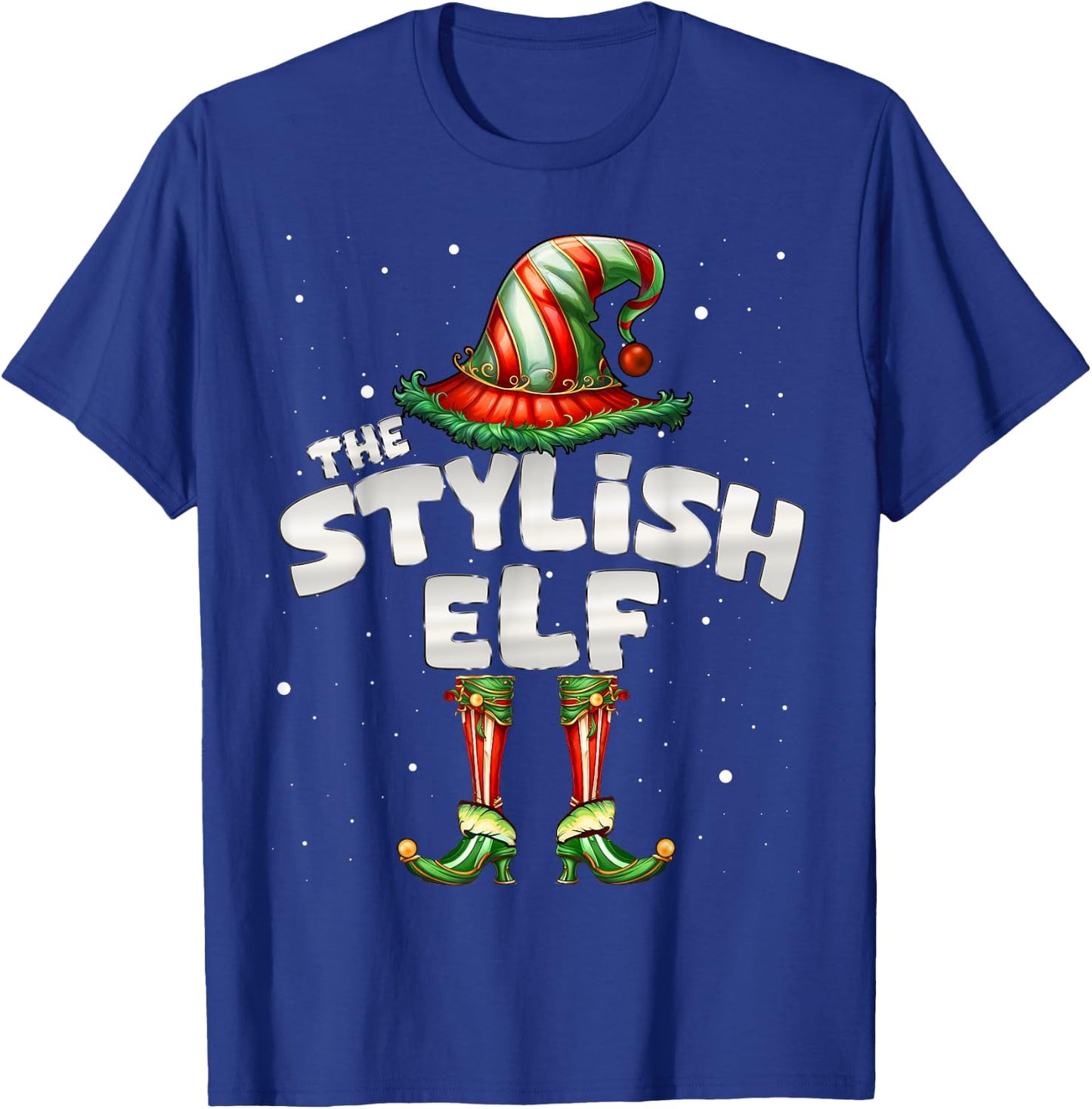 I'm The Stylish Elf Family Matching Group Christmas T-Shirt - T-Shirt | Royal