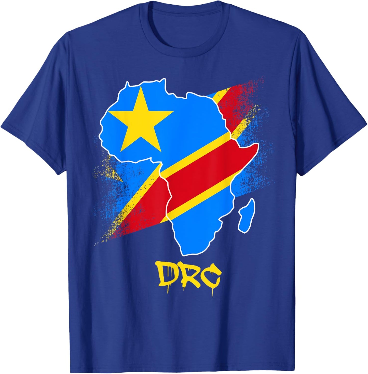 DR Congo flag in Africa Map Love RDC DRC Republic Of Congo T-Shirt - T-Shirt | Royal