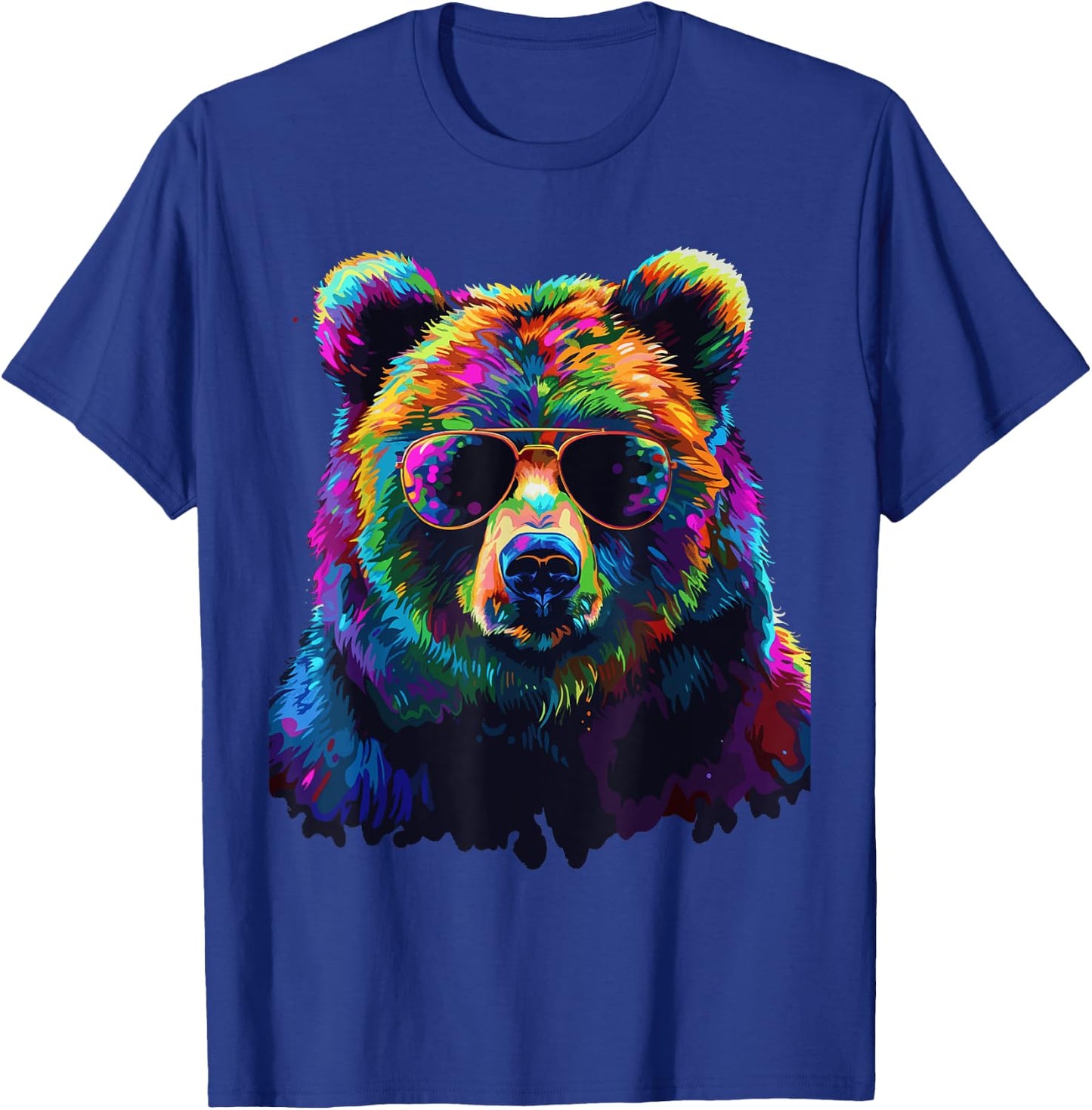 Grizzly Bear Lovers Design Pop Art Funny Grizzly Bear T-Shirt - T-Shirt | Royal