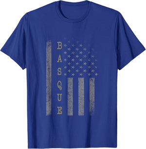 Vintage American Flag Basque pride T-Shirt - T-Shirt | Royal