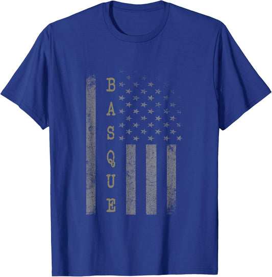 Vintage American Flag Basque pride T-Shirt - T-Shirt | Royal