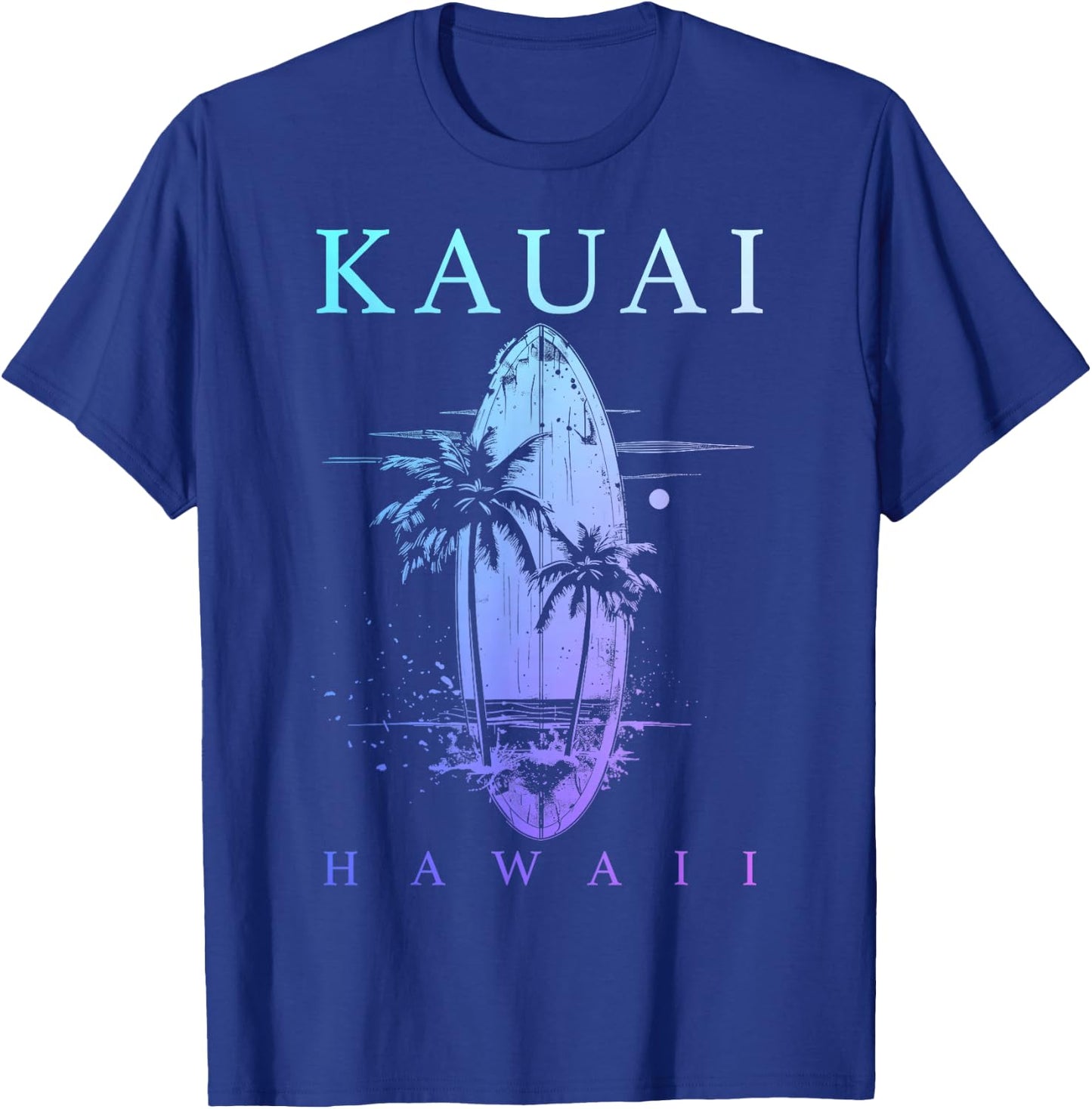 Kaui Hawaii Surf Hawaii Vintage Surfer T-Shirt - T-Shirt | Royal