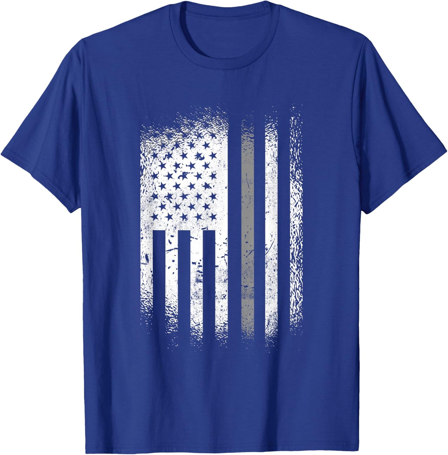 Correctional Officer Thin Silver Line T-Shirt - T-Shirt | Royal