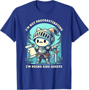 I'm Not Procrastinating I'm Doing Side Quests Gamer T-Shirt - T-Shirt | Royal