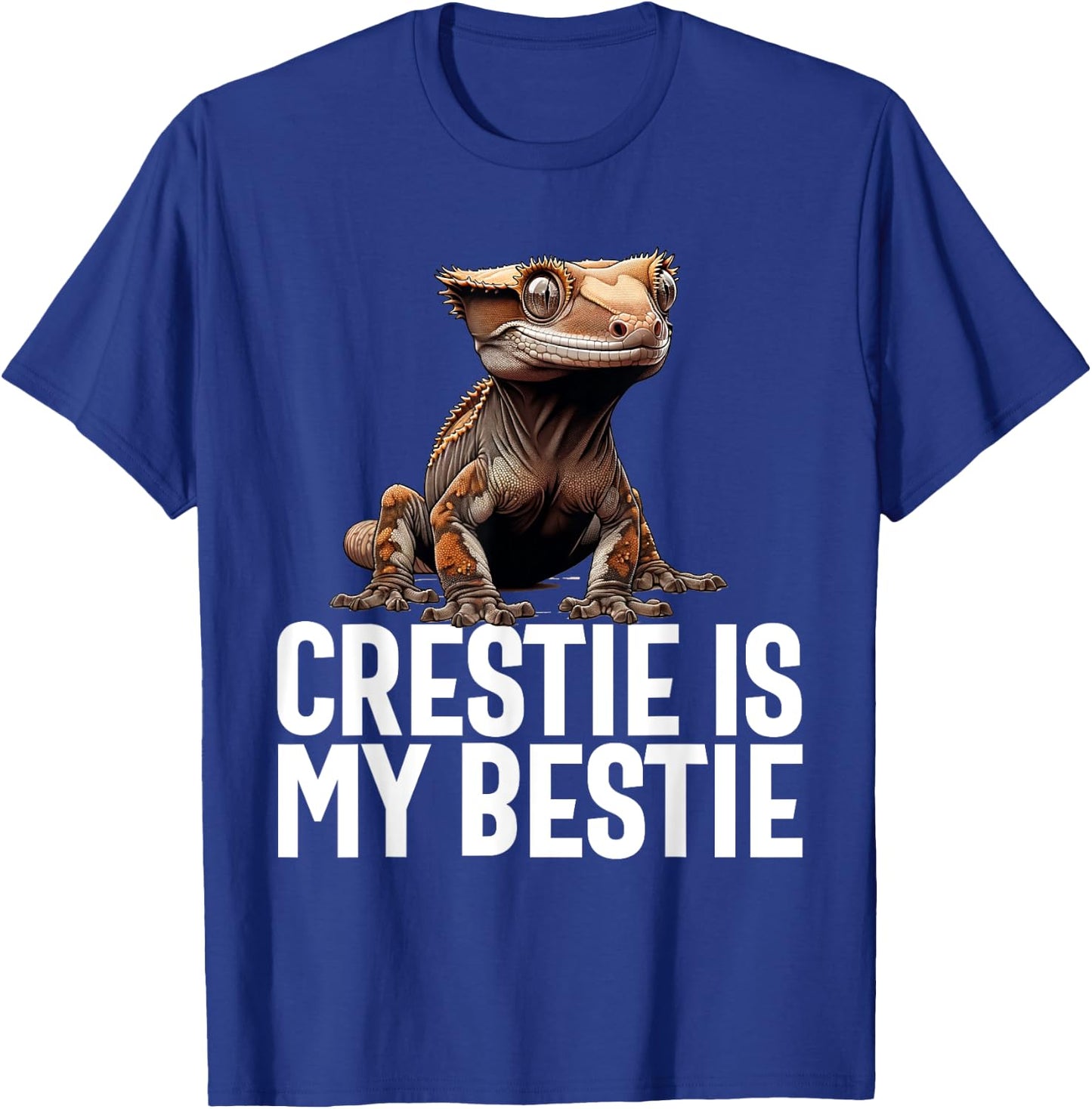 Crested Gecko Men Women Lizard Eyelash Gecko Herpetologist T-Shirt - T-Shirt | Royal
