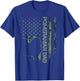 American Camo Flag Proud Pomeranian Dog Dad Pom Silhouette T-Shirt - T-Shirt | Royal