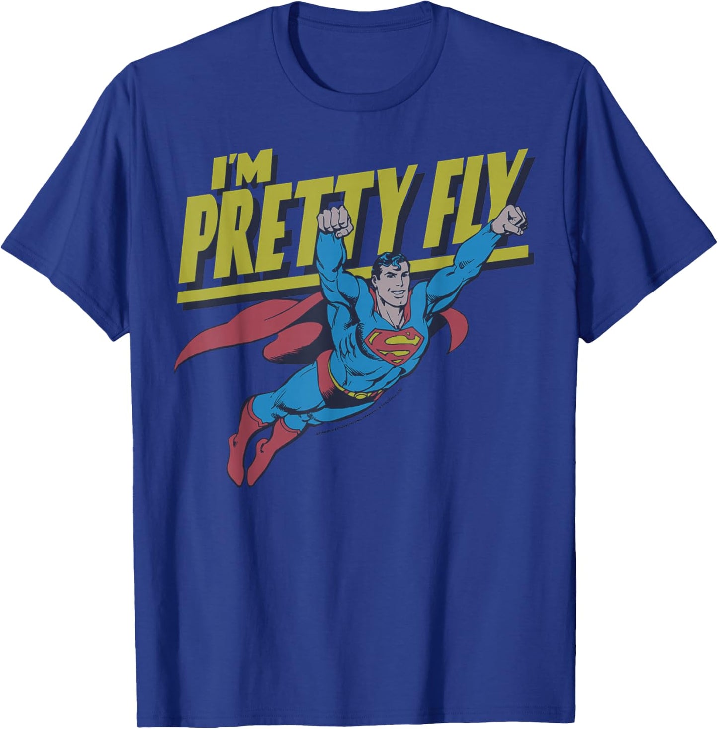 DC Comics Superman Pretty Fly Retro Small T-Shirt - T-Shirt | Royal