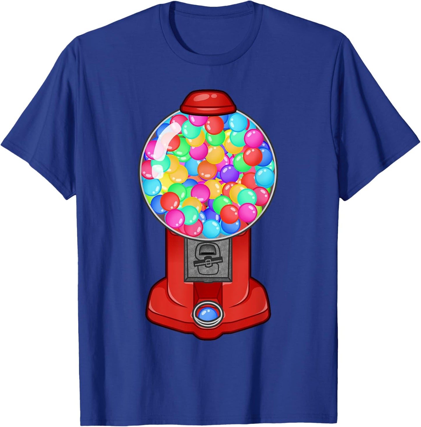 Funny Gumball Machine Halloween Gum Dispenser Easy Costume T-Shirt - T-Shirt | Royal