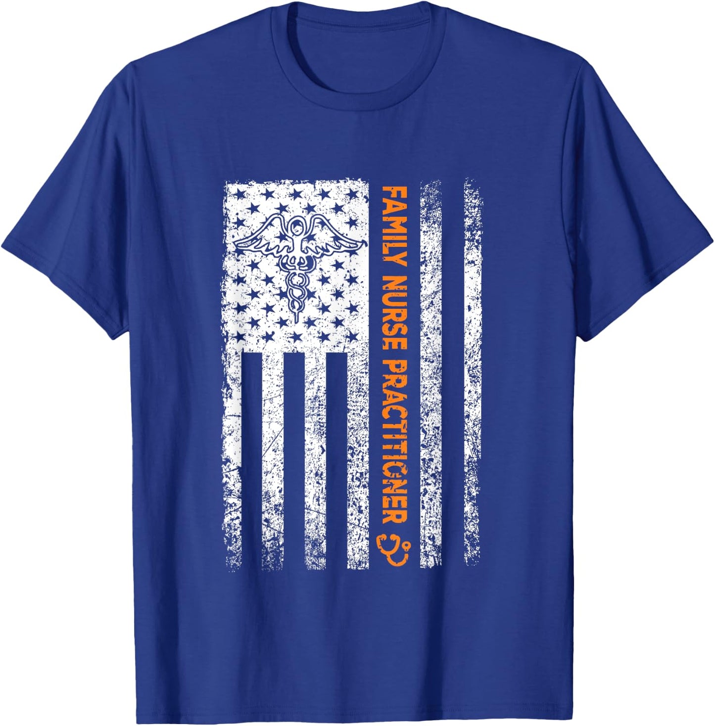 Family Nurse Practitioner Flag FNP Nursing Graduator T-Shirt - T-Shirt | Royal