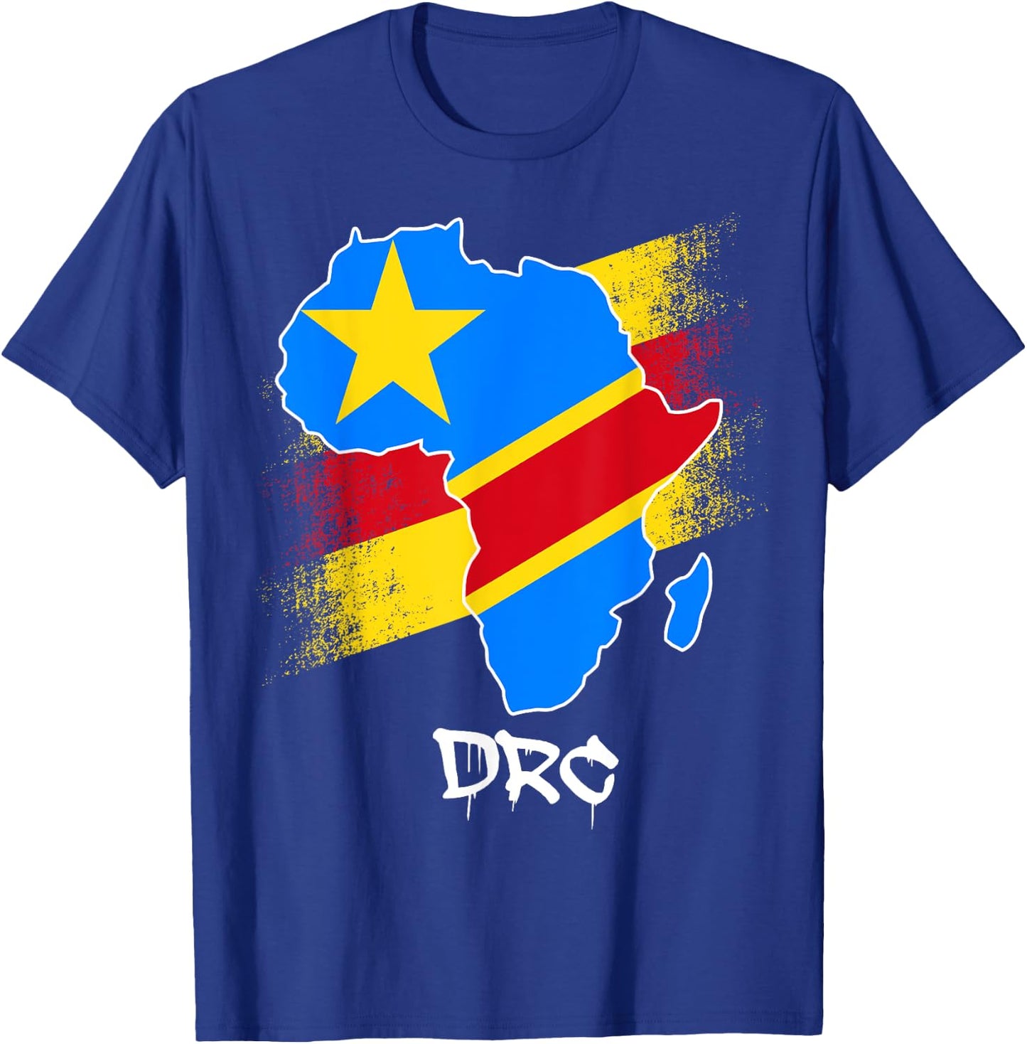 DR Congo flag in Africa Map Love RDC DRC Republic Of Congo T-Shirt - T-Shirt | Royal