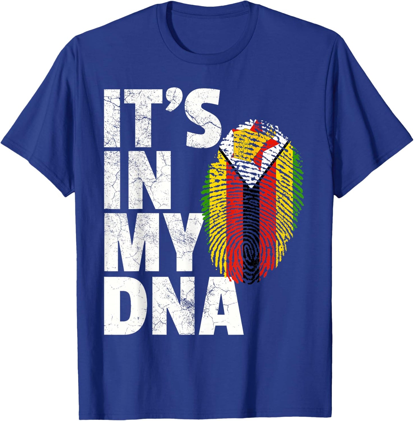 IT'S IN MY DNA Zimbabwe Flag Pride National Country Roots T-Shirt - T-Shirt | Royal