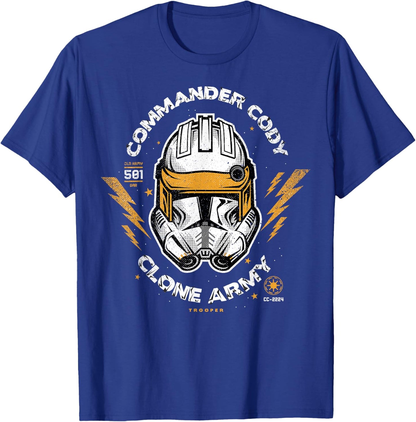 Star Wars Clone Wars Commander Cody Clone Army Portrait T-Shirt - T-Shirt | Royal
