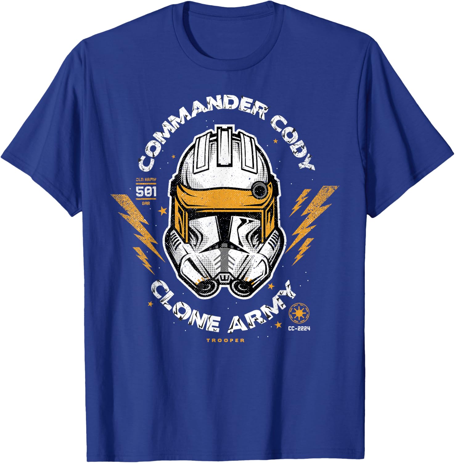 Star Wars Clone Wars Commander Cody Clone Army Portrait T-Shirt - T-Shirt | Royal