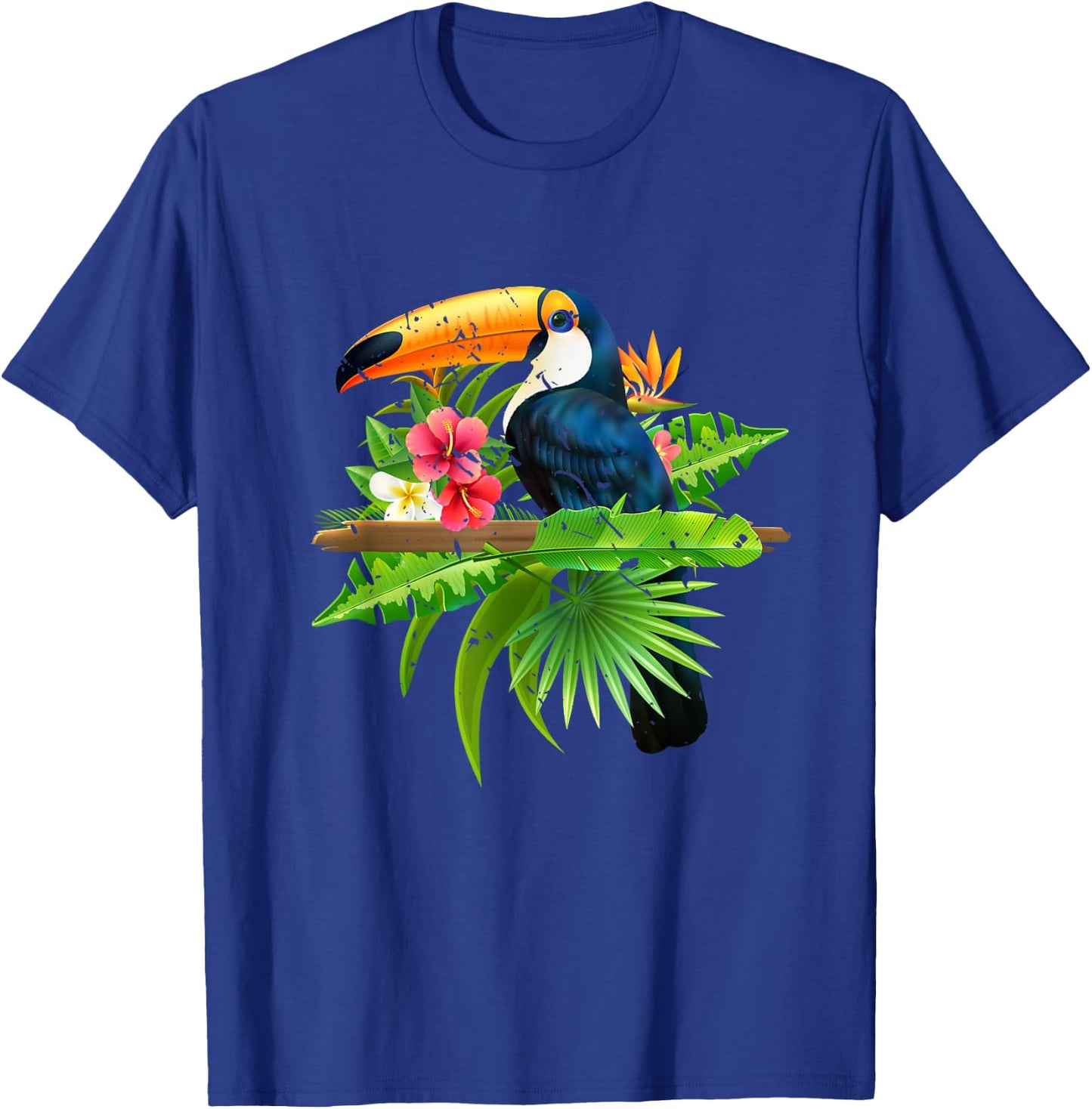 Tropical Birds Exotic Summer Animal Toucan T-Shirt - T-Shirt | Royal