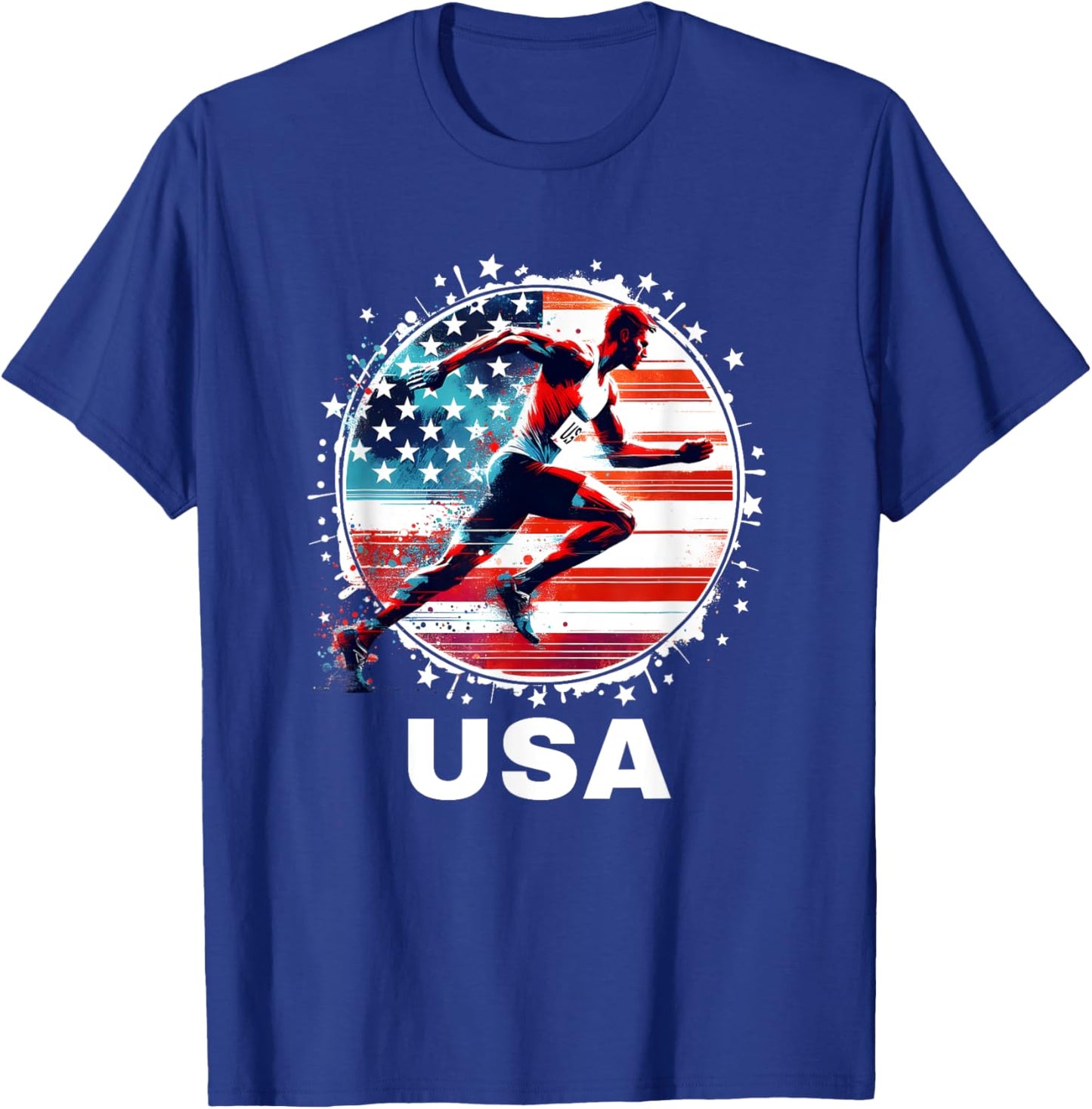 Track and Field USA Team Men Women Kids Running Apparel USA T-Shirt - T-Shirt | Royal