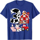 Farm Barnyard Theme Pig Cow Horse 3rd Birthday 3 Yrs Old T-Shirt - T-Shirt | Royal