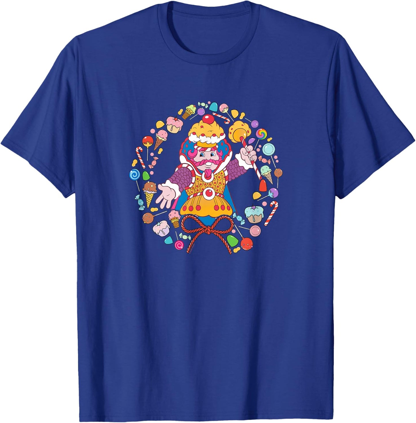 Candy Land Christmas King Kandy Wreath T-Shirt - T-Shirt | Royal